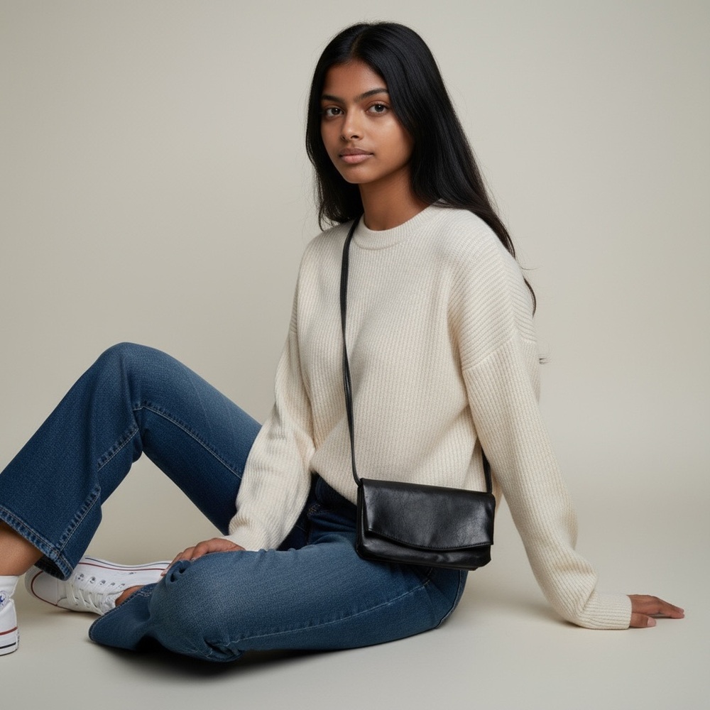 Last Week! 5 for $25!! Vegan Black Leather Crossbody